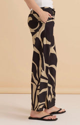 Sutton Relax Pant-Monochrome Floral