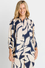 Nova Blouse-Navy Floral Print
