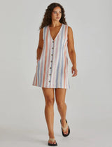 Travis Vest Dress-Multi Stripe