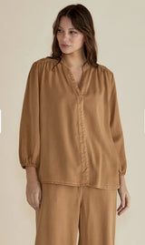 London Lyocell Blouse - Tan