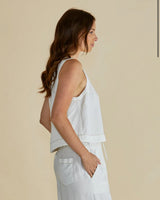 Copacabana Shell Top-white