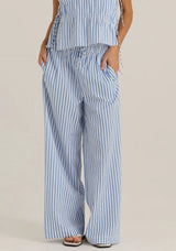 Aziza Pant-Blue/White Stripe
