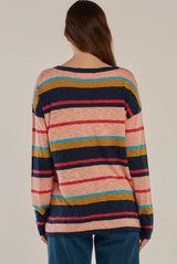 Natasha Knit Top-Multi Stripe