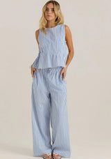 Aziza Pant-Blue/White Stripe