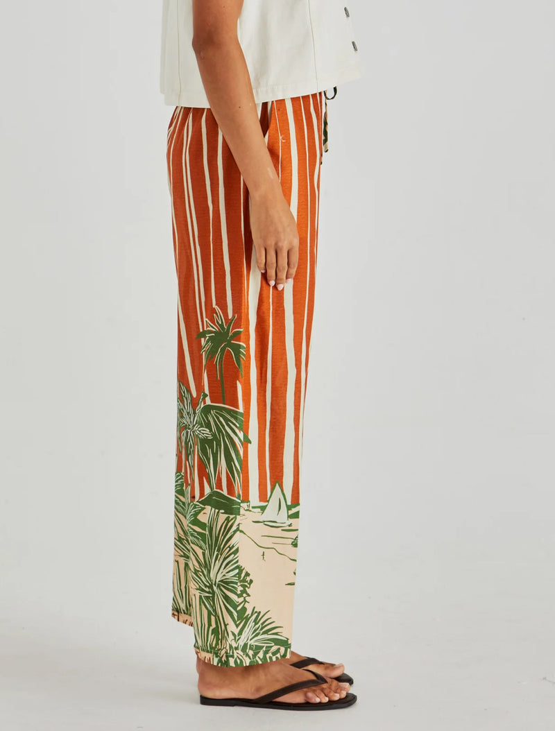 Mina Pants - Palm Stripe