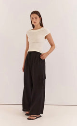 Talia Jersey Top- Cream