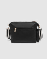 Daisy Stripe Crossbody Bag-Black