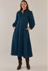 Detroit Dress-Dark Vintage Wash