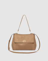 Arden Suedette Shoulder Bag-Honey