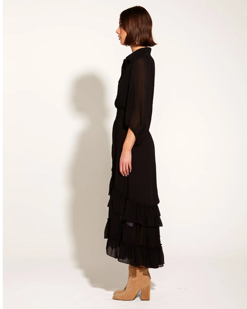 Something Beautiful Midi Puff Sleeve Dress