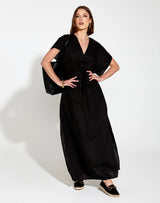 Heritage Linen Maxi Dress Black