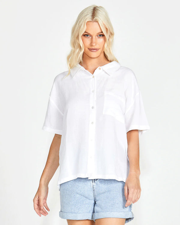 Selena Short Sleeve Shirt White