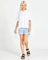 Selena Short Sleeve Shirt White