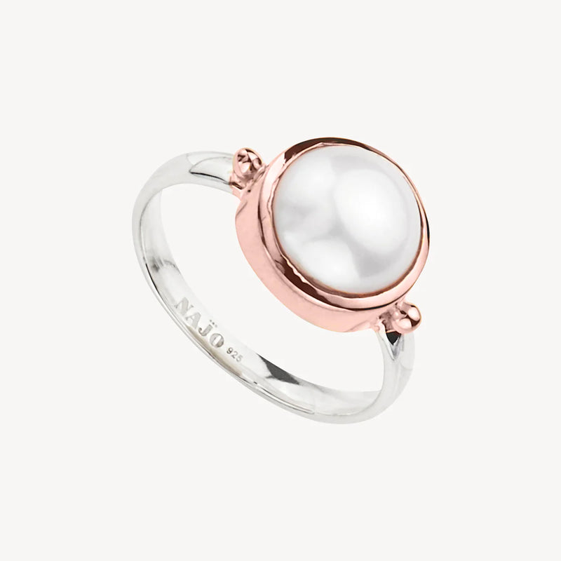 Najo Garland Pearl Ring Rose Gold/silver