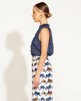 A Walk In The Park Sleeveless Top Navy