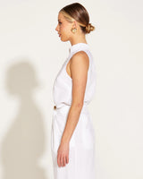 A Walk In The Park Sleeveless Top White