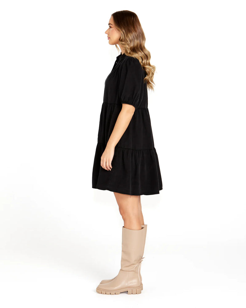 Charity Shirt Dress Black