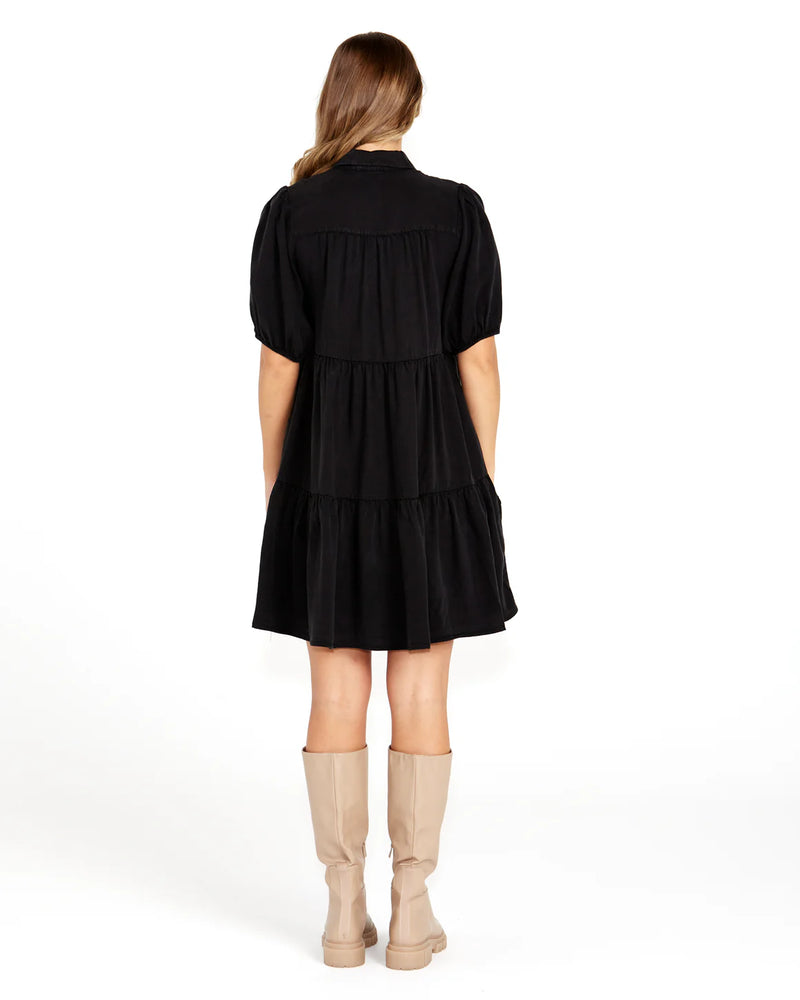 Charity Shirt Dress Black