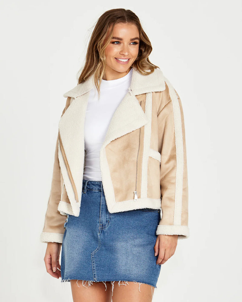 Roux Sued Cropped Jacket