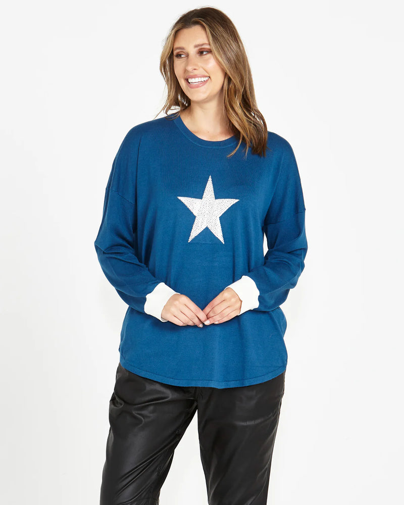 Sophie Knit Jumper Dark Teal Star