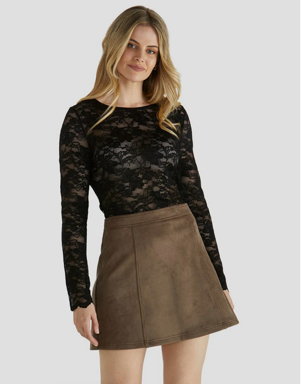 Dove Lace Top-Black